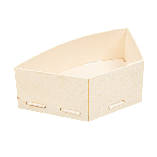 [254.98] Mini Recipientes Para Tapas 10,5X6,2X3,5 Cm Natural Madera (200 Unid.)