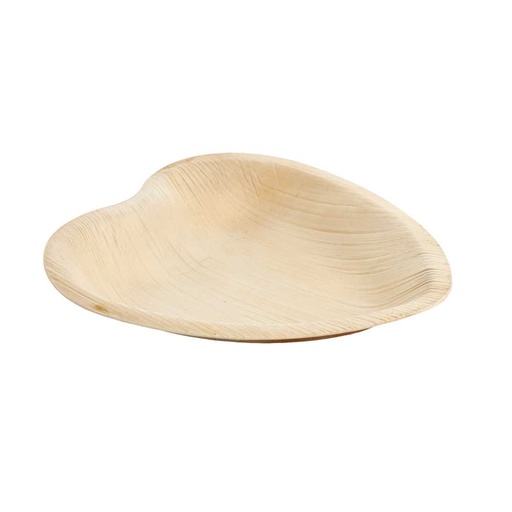 [214.42] PLATOS "CORAZÓN" 'ARECA' 16,5x16,5x2,5 CM NATURAL ARECA (200 UNID.)