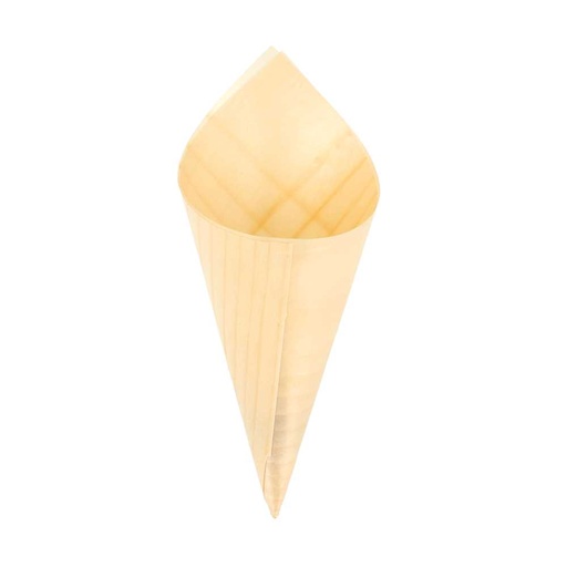 [145.74] CUCURUCHOS DE HOJUELA DE ÁLAMO 12,5 CM NATURAL MADERA (1000 UNID.)