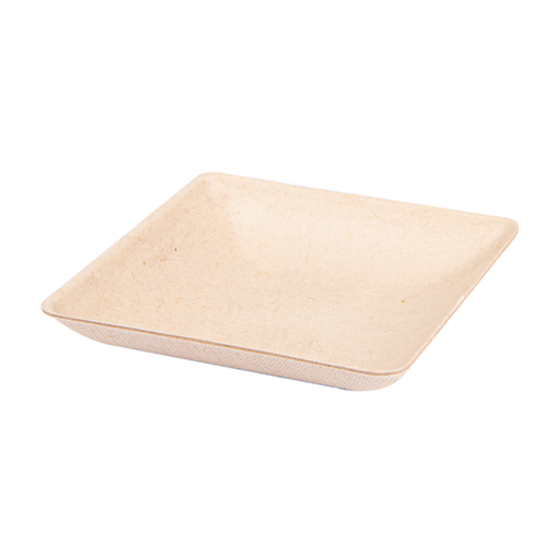 [232.74] RECIPIENTE CUADRADO 'BIONIC' 6,5x6,5x1,2 CM NATURAL BAGAZO (1000 UNID.)