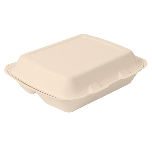 [253.75] Conchas 3 Compart. 'Bionic' 950 Ml 23X18X7,3 Cm Natural Bagazo (200 Unid.)