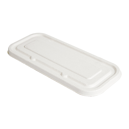 [257.54] TAPAS PARA BANDEJAS 257.51, 257.52, 257.53 'BIONIC' 500 ML 23,2x10,2x1 CM BLANCO BAGAZO (600 UNID.)