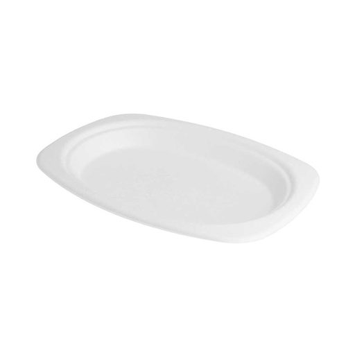 [125.20] BANDEJAS OVALES 'BIONIC' 23,3x16,5x2 CM BLANCO BAGAZO (800 UNID.)