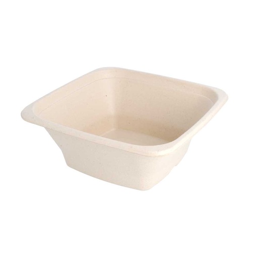 [226.94] Boles Cuadrados 'Bionic' 950 Ml 18X18X7 Cm Natural Bagazo (400 Unid.)