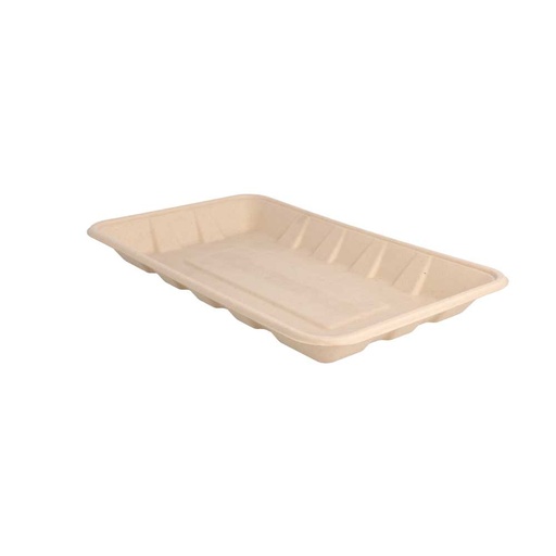 [250.04] Bandejas 'Bionic' 700 Ml 26,8X16,7X2,6 Cm Natural Bagazo (400 Unid.)