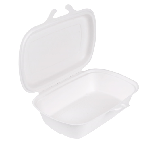 [253.94] Conchas 'Bionic' 900 Ml 22,4X14X6 Cm Blanco Bagazo (400 Unid.)