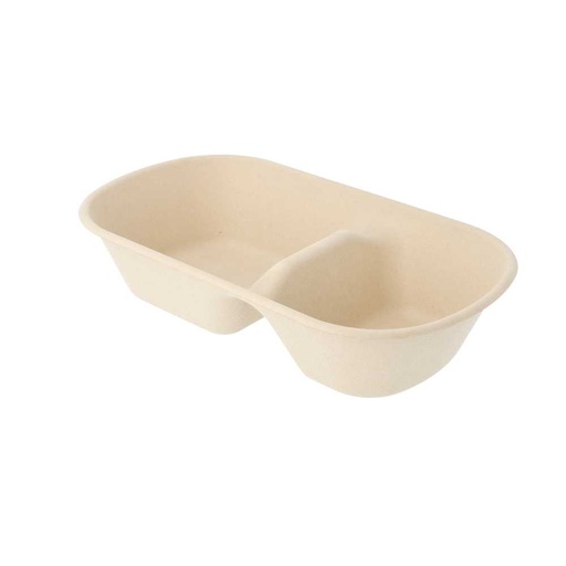[216.02] LUNCH BOXES 2 COMPART. 'BIONIC' 800 ML 23,2x13,3x5,1 CM NATURAL BAMBÚ (500 UNID.)