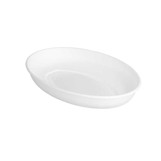 [215.99] Platos Ovales 'Bionic' 23,6X16,9X4 Cm Blanco Bagazo (300 Unid.)