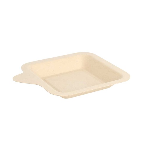 [212.70] PLATOS CUADRADOS 'BIONIC' 11x11x1,7 CM NATURAL BAGAZO (1000 UNID.)