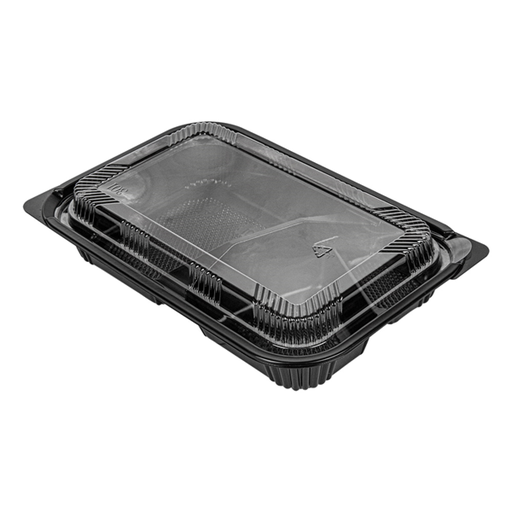[260.00] COFRES 3 COMPARTIMENTOS 22,7x14,7x3,5 CM NEGRO PP (200 UNID.)