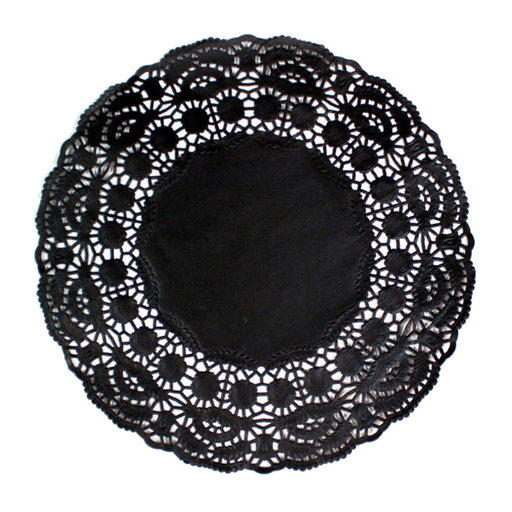 [169.75] RODALES CALADOS 40 G/M2 Ø 9 CM NEGRO PAPEL (250 UNID.)