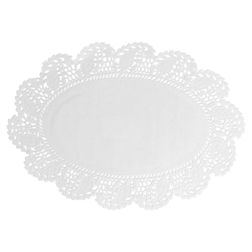 [125.25] Blondas Ovales Caladas 53 G/M2 22X16 Cm Blanco Papel (250 Unid.)