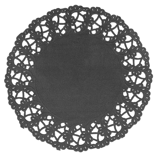 [169.77] RODALES CALADOS 40 G/M2 Ø 14 CM NEGRO PAPEL (250 UNID.)