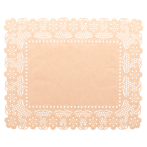 [225.05] Blondas Rectangulares Caladas 40 G/m2 50x40 Cm Natural Kraft (250 Unid.)