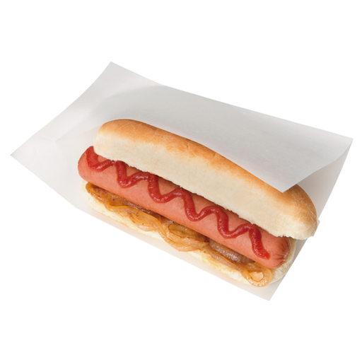 [173.84] Bolsas Abiertas Pinchos, Hot Dogs 'Open Pack' 35 G/M2 + 10 Ldpe 20X13/10 Cm Blanco Kraft (100 Unid.)