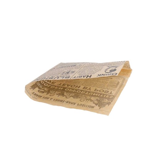 [220.41] Papel Antigrasas Abierto 2 Lados Fast Food 'Times' 32 G/M2 16X16,5 Cm Natural Perg. Antigrasas (500 Unid.)