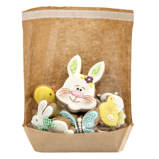 [173.22] Sobres Con Base Y Ventana Autocierre 'Turtle Pack' 50 G/M2 + 15 Pp 20+3,5X21/18,5 Cm Natural Kraft (100 Unid.)