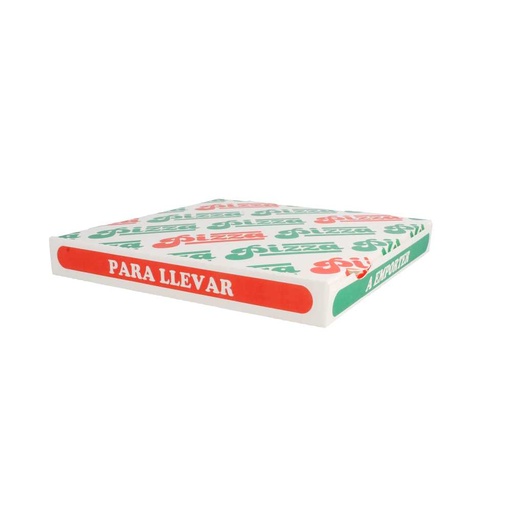 [262.38] CAJAS DE PIZZA 'THEPACK' 330 G/M2 24x24x3 CM BLANCO CARTÓN ONDULADO MICROCANAL (100 UNID.)