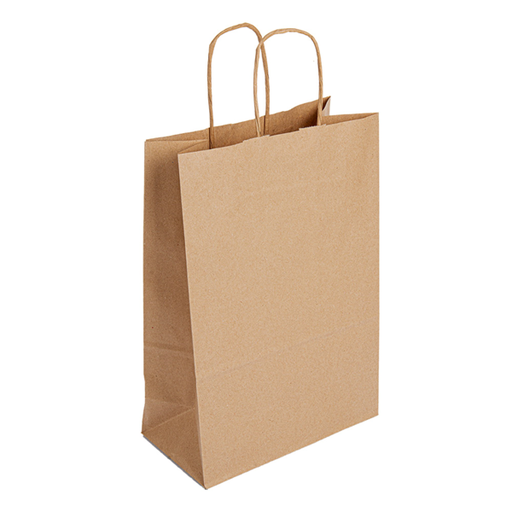 [268.07] Bolsas Sos Con Asas 80 G/M2 22+12X27 Cm Natural Kraft (250 Unid.)
