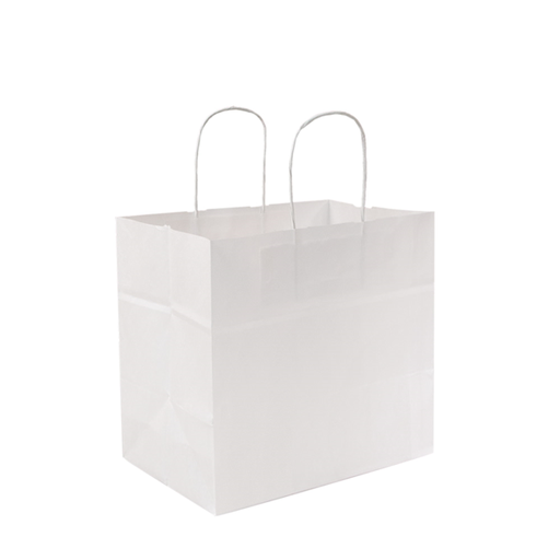 [268.09] Bolsas Sos Catering Con Asas 80 G/M2 24+15X29 Cm Blanco Celulosa (250 Unid.)
