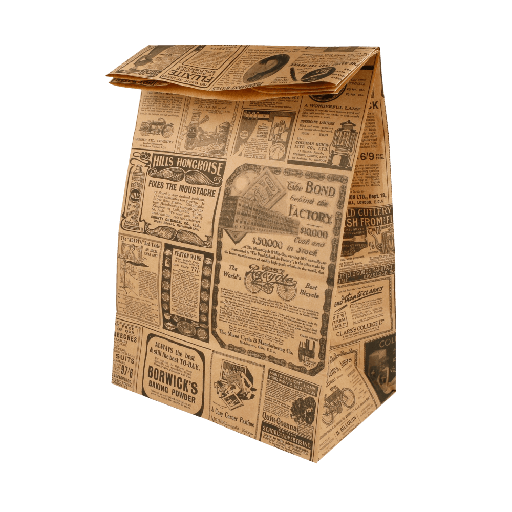 [222.44] Bolsas Sos Sin Asas 'Times' 70 G/M2 22+14X37 Cm Natural Kraft (500 Unid.)