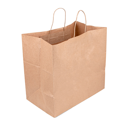 [179.81] Bolsas Sos Catering Con Asas 90 G/M2 36+21X33,5 Cm Natural Kraft (250 Unid.)