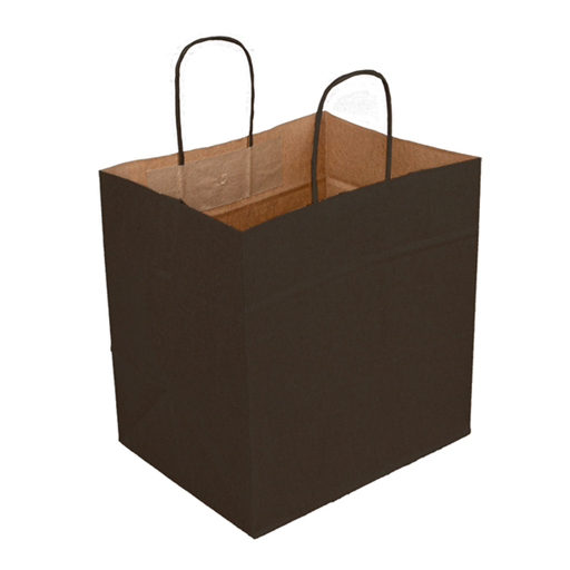 [256.62] Bolsas Sos Catering Con Asas 80 G/M2 26+17X24 Cm Negro Kraft (250 Unid.)