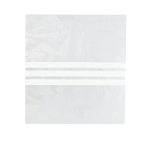 [215.52] BOLSAS 3 FRANJAS AUTOCIERRE 92 G/M2 50µ 27x27 CM TRANSPARENTE LDPE (500 UNID.)