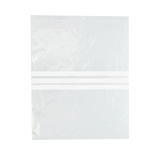 [215.53] BOLSAS 3 FRANJAS AUTOCIERRE 92 G/M2 50µ 33x40 CM TRANSPARENTE LDPE (500 UNID.)