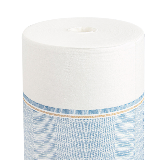 [251.34] "Tú Y Yo" Pre. 120Cm (20 Ser.) 'Like Linen - Azur' 70 G/M2 0,40X24 M Blanco/Azul Spunlace (6 Unid.)