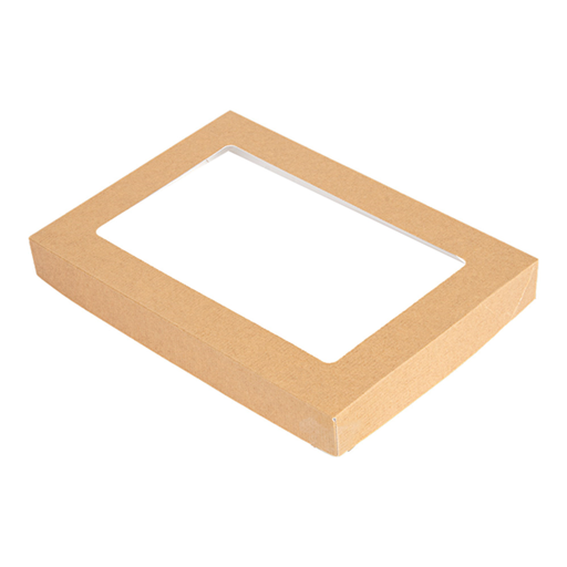 [254.74] Tapas Con Ventana Para Cajas 254.72 'Thepack' 240 G/M2 + 32 Opp 22X15X2 Cm Natural Cartón Ondulado Nano-Micro (50 Unid.)