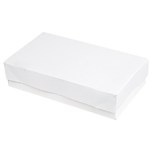 [260.04] Bandejas + Tapa 'Thepack' 230 G/M2 19,5X11X4,5 Cm Blanco Cartón Ondulado Nano-Micro (200 Unid.)