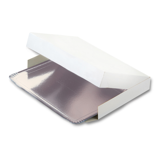 [229.93] CAJAS CATERING AUTOMONTABLES 275 G/M2 19x28 CM BLANCO CARTÓN (100 UNID.)