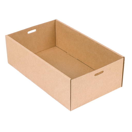 [253.13] Cajas Catering Xs 375 G/M2 25,8X15X8 Cm Natural Kraft (100 Unid.)