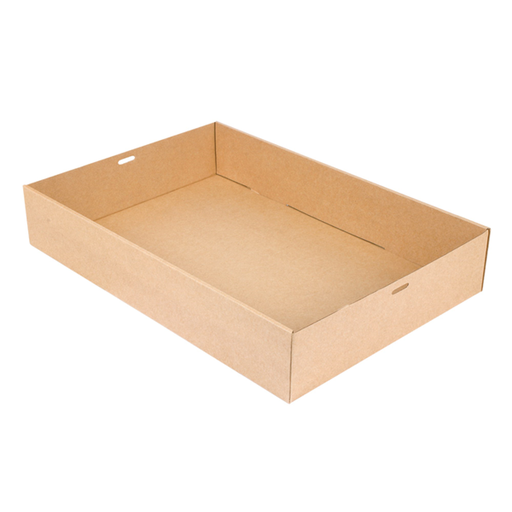 [253.17] CAJAS CATERING XL 375 G/M2 45x31x8 CM NATURAL KRAFT (50 UNID.)