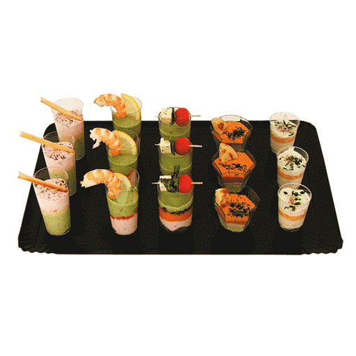 [147.52] BANDEJAS CATERING DOBLE CARA 1100 G/M2 28x42 CM ORO/NEGRO CARTÓN (100 UNID.)