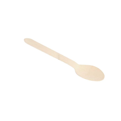 [166.96] CUCHARAS 'MAKAN' 15,8 CM NATURAL MADERA (100 UNID.)