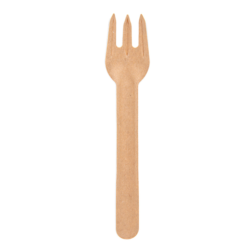 [266.19] Tenedores 'Paper Cutlery' 960 G/M2 15,8 Cm Natural Papel (50 Unid.)