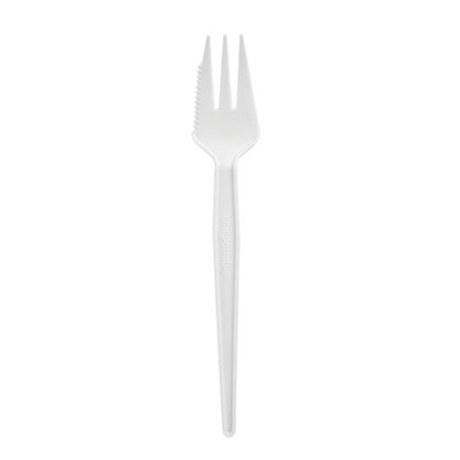 [260.47] CUCHILLO / TENEDOR 13 CM BLANCO CPLA (1000 UNID.)