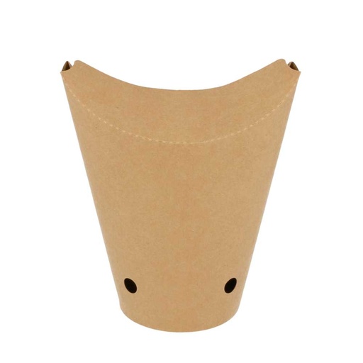 [350.01] VASOS FRITAS CON CIERRE 16OZ - 480 ML 200 + 25PE G/M2 8,5x14 CM MARRÓN CARTONCILLO (50 UNID.)