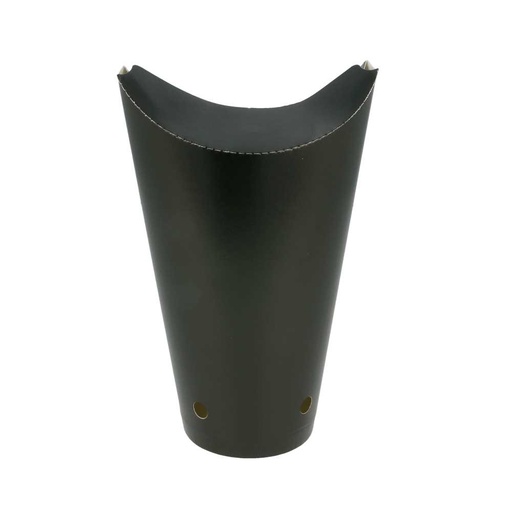 [219.83] Vasos Fritas Con Cierre 22 Oz - 660 Ml 220 + 18 Pe G/M2 8,5X18 Cm Negro Cartoncillo (50 Unid.)