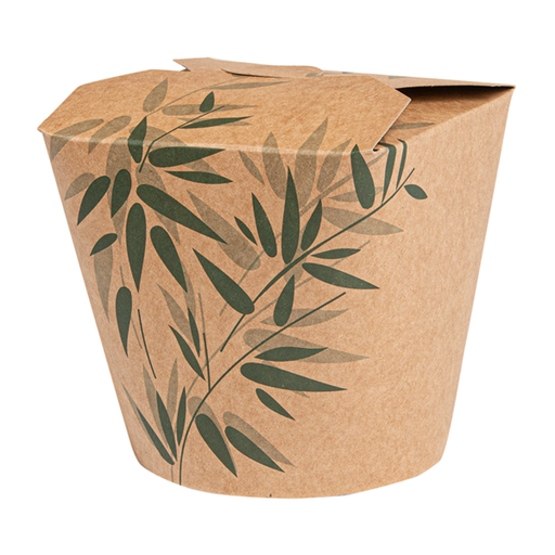 [131.52] Envases Multiuso Microondables 'Feel Green' 780 Ml 275 + 25 Pe G/M2 Ø9X9 Cm Marrón Cartoncillo (50 Unid.)