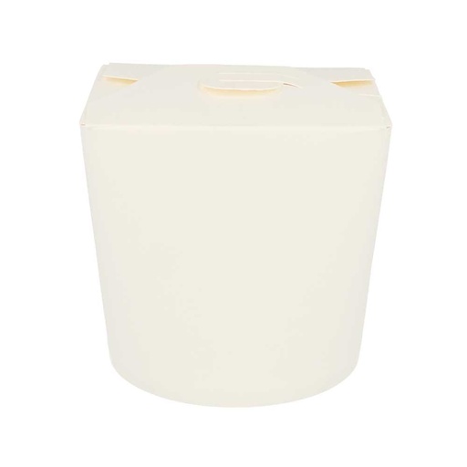 [136.20] Envases Multiuso Microondables 780 Ml 305 + 18 Pe G/M2 Ø9X9 Cm Blanco Cartoncillo (50 Unid.)