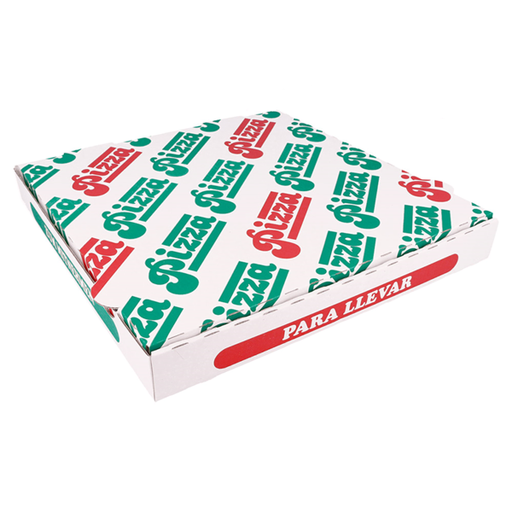 [235.34] CAJAS DE PIZZA 'THEPACK' 330 G/M2 29x29x3,8 CM BLANCO CARTÓN ONDULADO MICROCANAL (100 UNID.)