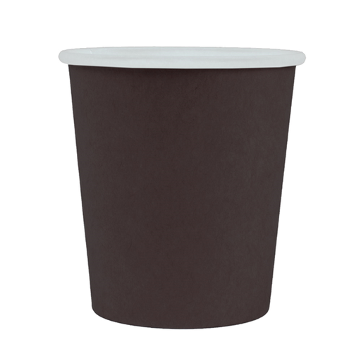 [254.51] PEQUEÑAS TARRINAS 120 ML (4 oz) 210 + 18 PE G/M2 Ø6,15/4,5x6,5 CM NEGRO CARTONCILLO (1000 UNID.)