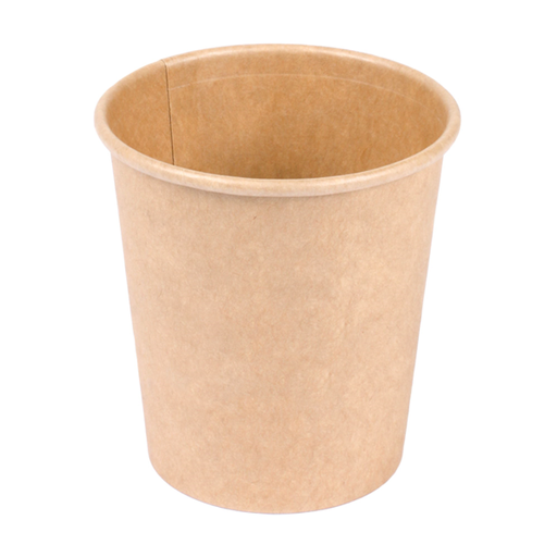 [254.41] PEQUEÑAS TARRINAS 120 ML (4 oz) 210 + 18 PE G/M2 Ø6,15/4,5x6,5 CM MARRÓN CARTONCILLO (1000 UNID.)