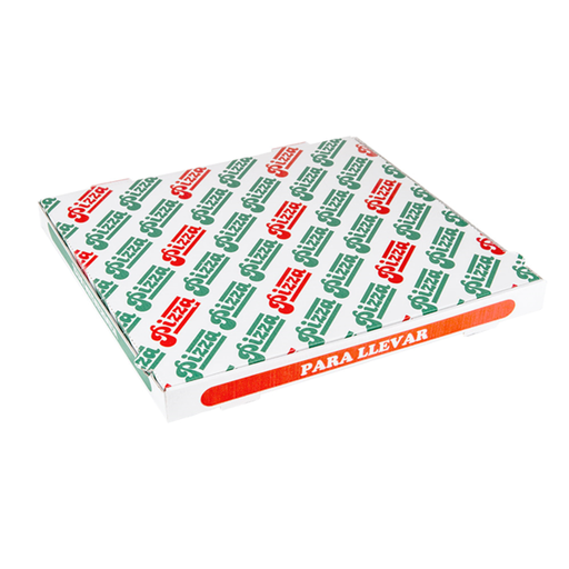 [148.42] CAJAS DE PIZZA MICROCANAL 348 G/M2 40x40x3,5 CM BLANCO CARTÓN (100 UNID.)