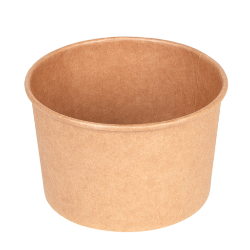 [240.03] ENSALADERAS 480 ML 300 + 18 PE G/M2 Ø11,1/9,5x7 CM NATURAL KRAFT (500 UNID.)