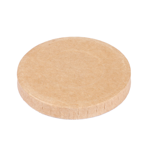 [254.42] Tapas Para Pequeñas Tarrinas 230 + 18 Pe G/M2 Ø6,2 Cm Marrón Cartoncillo (1000 Unid.)