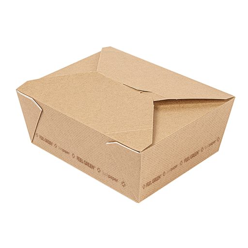 [262.35] Cajas Americanas Microondables 'Thepack' 1350 Ml 220 G/M2 15,2X12,1X6,5 Cm Natural Cartón Ondulado Nano-Micro (300 Unid.)